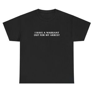Warrant Black Graphic cotton T-Shirt